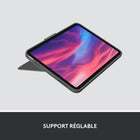 Étui clavier Logitech Combo Touch pour iPad A16/ 10.9" (10e génération) - Anglais - Gris Oxford-Clavier détachable
