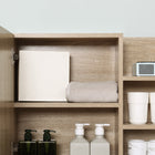 Kleankin - Armoire à pharmacie murale 23,5 po avec miroir - bois naturel-Assemblage requis 