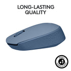 Logitech - M171 Souris Sans Fil pour PC, Mac, Ordinateur portable, 2,4 GHz avec Mini-récepteur USB - Blue Gris-Navigation Facile : Grâce au défilement contrôlé ligne par ligne et au suivi optique, la souris Logitech M171 offre un contrôle fluide et précis du curseur sur presque toutes les surfaces
