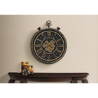 Monarch Specialties - Horloge - 24 po Rond - Mécanisme D'Engrenage - Horloge Murale - Brun - Transitionnel-Il est composé d'un cadre en plastique durable au fini brun et doré, d'une surface en verre transparent et d'un affichage numérique romain facile à lire