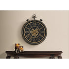 Monarch Specialties - Horloge - 24 po Rond - Mécanisme D'Engrenage - Horloge Murale - Brun - Transitionnel-Il est composé d'un cadre en plastique durable au fini brun et doré, d'une surface en verre transparent et d'un affichage numérique romain facile à lire