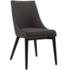 Modway - Viscount Tissu Fauteuil d’appoint de salle à manger Ensemble de 2 - Brown-Rembourrage en mousse dense