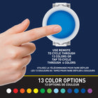 Bell+Howell - Barre lumineuse LED sous armoire à piles avec télécommande - 2,95 po - Paquet de 3-1 combinaisons de couleurs et 10 niveaux de luminosité : Puck Lights est très réglable. Il fait défiler 4 couleurs différentes progressivement en mode LISSE. Vous pouvez également définir votre brillance de couleur préférée avec la télécommande. La lumière peut être activée / éteinte ou basculer la couleur entre le blanc chaud, le rouge, le vert et le bleu. Il peut également être ajusté à partir de la télécomman