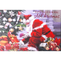 Rosedale - Cartes de souhaits Noël / Enveloppes - 5-1/2 po x 8 po - Père Noël apportant des cadeaux - Paquet de 12-Cartes de souhaits qualité boutique