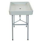 Work Smart  - Table à glace pliante pour boissons-Attrayante jupe satinée amovible comprise