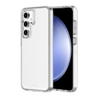 AXS - Crystal Shield D3O étui fabriqué avec du plastique recyclé pour Samsung Galaxy S24 FE - Transparent-Protection anti-UV pour afficher clairement le design original de votre cellulaire