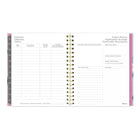 Blueline - 2026 Agenda hebdomadaire/mensuel Lavande Florale avec onglets mensuels - 9-1/4 po x 7-1/4 po - Trilingue-Onglets mensuels laminés