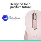 Logitech Signature M650 Souris Sans Fil - Rose-Entièrement compatible avec Windows 11