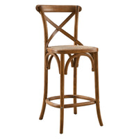 Modway - Gear Tabouret de comptoir - Noyer-Tabouret de comptoir de ferme moderne