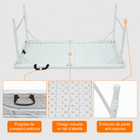 Homy Casa - Table pliante portative de 4 pi avec 4 hauteurs réglables pour utilisation intérieure et extérieure, camping - Blanc-Elle supporte jusqu’à 135 kg au quotidien