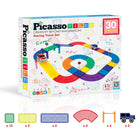 Picasso Tiles - Blocs de construction pour circuit de course - Ensemble de 30 pièces-Livré avec 2 voitures de course qui permettent aux enfants de se concentrer, de faire attention et d'utiliser leur imagination pour construire les conceptions du parcours de course
