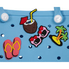 Merangue - CharmsGrand format - Été - Paquet de 4-Idéal pour décorer des sacs, des porte-clés et bien plus encore