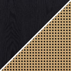 Hudson&Canal - Meuble TV Pryce pour téléviseurs jusqu'à 78 pouces - Grain noir/rotin naturel-9