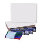 Flipside Products Dry Erase Boards (9" x 12") with coloured Pens & Erasers, Set of 12-Perfect for the household, school, or workplace!