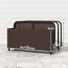 Outsunny - Rangement roulant pour flotteurs de piscine, brun-Convient pour le bord de la piscine, le balcon, le jardin, les terrasses et autres espaces extérieurs  