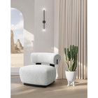 Manhattan Comfort - Bartow fauteuil d’appoint rembourré style milieu du siècle 30,7" - ivoire et noir-Cadre en bois de frêne séché au four avec joints goujonnés et coins renforcés