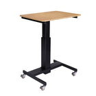Rocelco MSD-28 Bureau d'école mobile debout, naturel / noir-Aide au mouvement du ressort à gaz avec poignées latérales pour un réglage facile de la hauteur de 25,5 po à 42 po au-dessus du sol