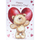 Mill Brook - Cartes De Souhaits De La Saint-Valentin Studio 5-3/8 po x 7-3/4 po / Enveloppes - Paquet de 18 - Ours au coeur-Cartes de souhaits qualité boutique
