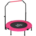 Soozier - Trampoline repliable 40" pour adultes - Rose-Guidon réglable à quatre niveaux, offrant une flexibilité lors des sauts