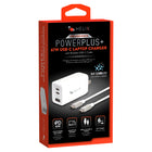 Helix - Chargeur d'ordinateur portable USB type-C, 67W avec cable tresse USB type-c-Puissance adaptative