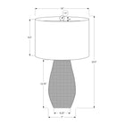 Monarch Specialties - Luminaire - 24 po H Lampe De Table - Résine Noire - Abat-Jour Ivoire / Crème - Contemporain-Munie d'un cordon transparent de 6 pieds, cette lampe d'appoint polyvalente peut être placée sur une table d'appoint ou latérale, une console, une table de nuit ou une table de chevet pour une source d'éclairage à la mode