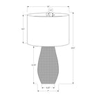 Monarch Specialties - Luminaire - 24 po H Lampe De Table - Résine Noire - Abat-Jour Ivoire / Crème - Contemporain-Munie d'un cordon transparent de 6 pieds, cette lampe d'appoint polyvalente peut être placée sur une table d'appoint ou latérale, une console, une table de nuit ou une table de chevet pour une source d'éclairage à la mode