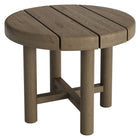 Modway - Eleni Rond de 20 po Terrasse extérieure Bois de teck Table d’appoint - Teck gris usé-Table ronde de 20 pouces