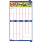 MotherWord - Calendrier mural mensuel 2025-2026 à onglets - 11 po H x 12 po l - français-Une façon amusante d'organiser votre famille