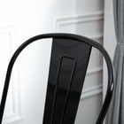 HOMCOM tabourets de bar industriels avec dossier amovible et cadre en métal - noir - paquet de 4-Poids maximum 264 lb, assemblage requis 