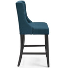 Modway - Baronet Tissu rembourré Tabouret de comptoir - Azure - Ensemble de 2-Soutien de ressort sinueux