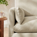 Modway - Wellfleet Slipcover Mélange de lin Fauteuil - Lin-Coussins de duvet fondu
