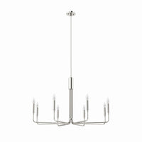 Modway - Rekindle 8-Lumière Lustre - Nickel poli-Chandelier à 8 lumières