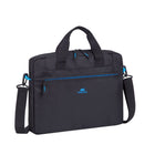 Rivacase - Regent Sacoche pour ordinateur portable 14 po, noir -La sacoche ultra fine et compacte d'entrée de gamme est compatible avec les ordinateurs portables dotés d'un écran jusqu'à 14 pouces