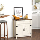 HOMCOM - Buffet 29,9 po L pour cuisine de style ferme - blanc-Peut être placé dans votre cuisine, salle à manger, salon ou entrée 