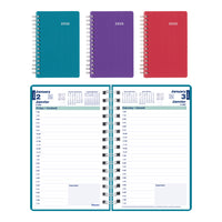 Blueline - 2026 Agenda quotidien DuraFlex avec couverture texturée extra robuste - 8 po x 5 po - Couleurs assorties - Bilingue-12 mois: janvier 2026 à décembre 2026