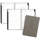 AT-A-GLANCE - Agenda hebdomadaire/mensuel Signature 2026 - 8 1/2 po H x 5 3/8 po l - gris - bilingue-Reliure à double spirale