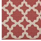 Modway - Cerelia Treillis marocains intérieurs et extérieurs Tapis de 5 pi l x 8 pi L - Rouge et beige-Polypropylène 100% doux