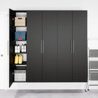 Prepac - Armoire de rangement étroite HangUps de 15 po - noir-Outils requis pour l'installation : perceuse, détecteur de montants, niveau et ruban à mesurer