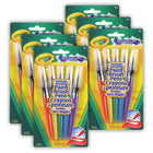 Crayola - Stylos pinceaux lavables anti-goutte, 5 par paquet, 6 paquets, 30 au total-FOURNITURES DE PEINTURE : Vendues en lots de 6, chaque lot de peinture individuel comprend 5 stylos pinceaux en rouge, jaune, vert, bleu et violet. Idéal pour les enfants de 6 ans et plus.