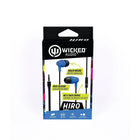 Wicked Audio Hiro écouteurs-boutons câblés avec microphone bleu-Longueur du cordon : 4 pi/1,2 m