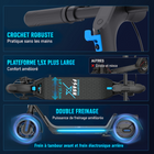 Gyrocopters - Trottinette électrique FlashX pour adultes et adolescents - Vitesse 32 km/h - Autonomie 32 km - Application - Noir-9