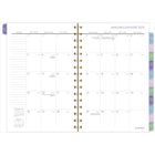 AT-A-GLANCE - Agenda hebdomadaire/mensuel BADGE floral 2025 - 8-1/2 po H x 5 1/2 po l - Multicolore - Bilingue-Un mois sur deux pages comprenant des blocs quotidiens, une section de notes et des calendriers de référence des mois passés / futurs