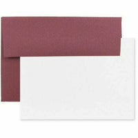 JAM Paper - Ensemble de papeterie 25 cartes blanches et 25 enveloppes A7 - Bourgogne - ensemble de 25-Couleur: Bourgogne