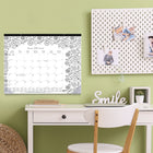 Blueline - 2027 Calendrier sous-main mensuel à colorier DoodlePlan - 22 po x 17 po - motif Botanica - bilingue-Calendrier annuel de référence sur chaque feuille