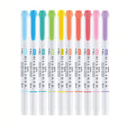 Surligneurs Effaçables YOOUSOO 10 Couleurs Pastel Double Tête - Pointe Biseautée