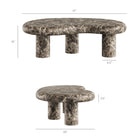 Modway - Elowen Terrasse extérieure Faux marbre Table basse, Empire-Construction en béton