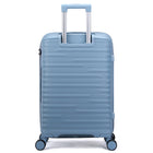 TUCCI - Bagage à main rigide Lussore 20 po - Bleu-Texture anti-rayures – Préserve son apparence grâce au déplacement. Une finition texturée qui résiste aux éraflures et conserve son aspect lisse de voyage après trip