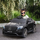 Aosom - Voiture électrique pour enfants 12v, mercedes benz amg glc63s coupe - noir-Boutons séparés pour le klaxon et la musique sur le volant, clairs et puissants 