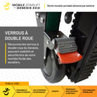 Mobile StairLift - Genesis ECO - Monte-escalier portable - chaise mobile légère à batterie - noir-L’unité se plie de manière compacte, ce qui la rend pratique à ranger ou à transporter lorsqu’elle n’est pas utilisée