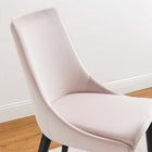 Modway - Viscount Performance Velvet Chaise à manger - Rose-Capsules de pied non marquées